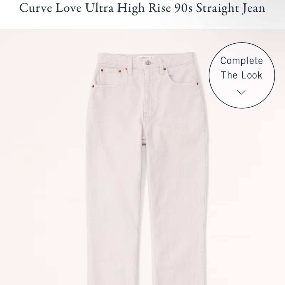 Abercrombie 90s straight ultra high rise curve love jeans!